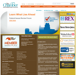 Raleigh, NC Chamber of Commerce screenshot