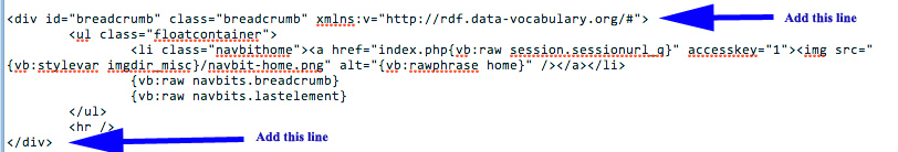 vbulletin breadcrumb