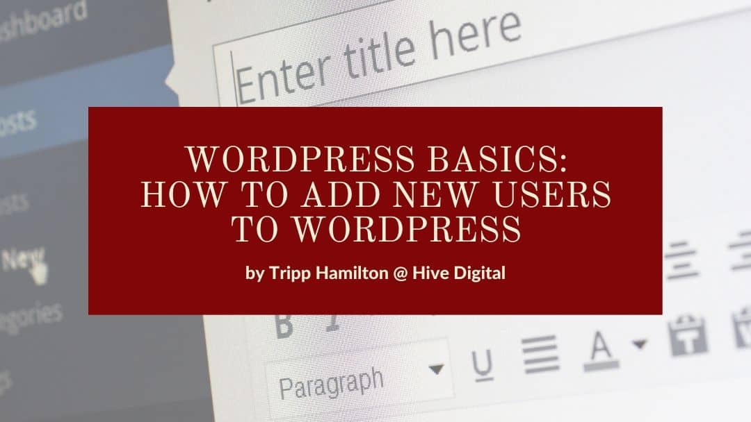How to Add a New User to WordPress