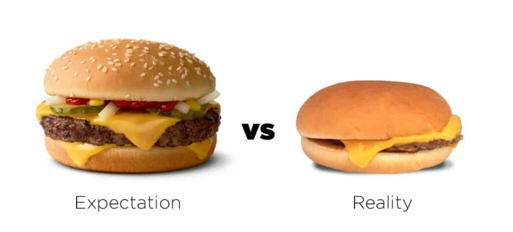 Expectation vs Reality Burger