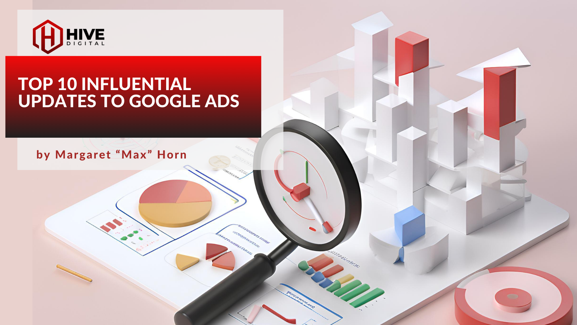Magnifying glass and graph images