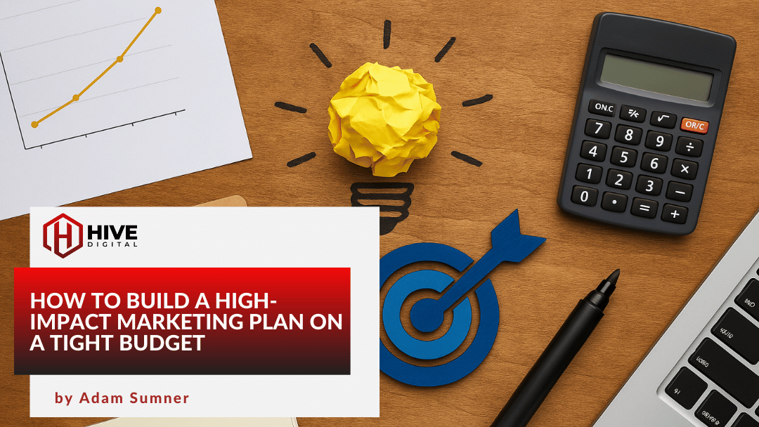 table filled with items needed to create a digital marketing budget