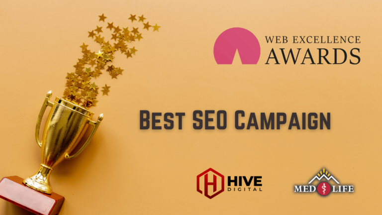 Awards banner with Hive Digital Logo