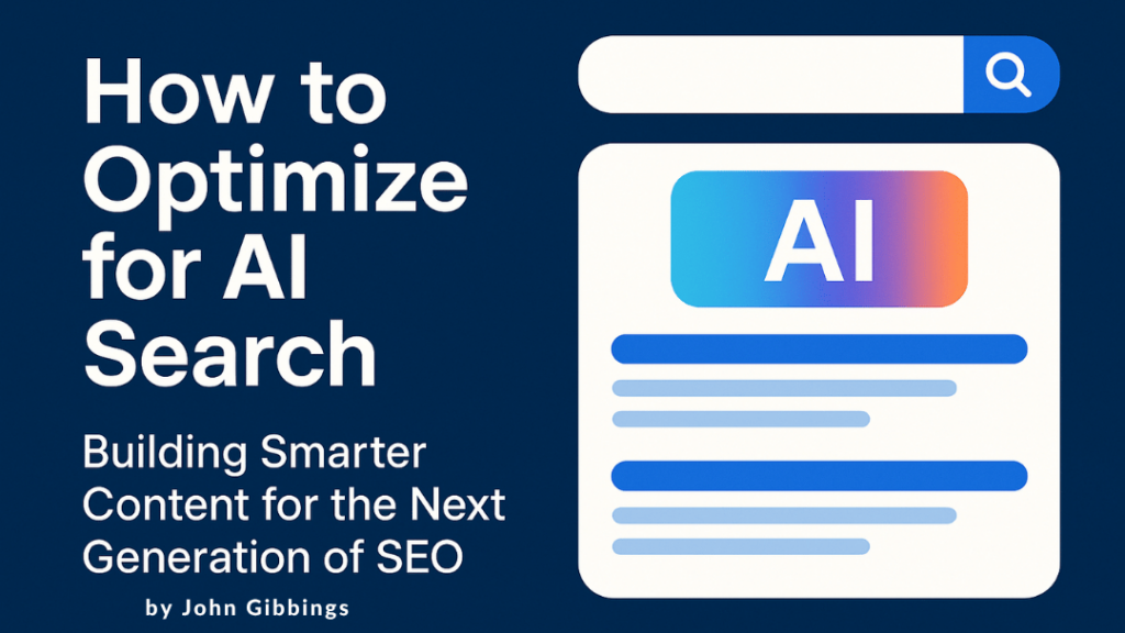 Blog title and a document with AI written on it