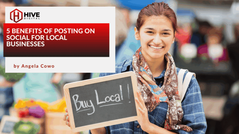 Local marketer holding up a sign to buy social via social media