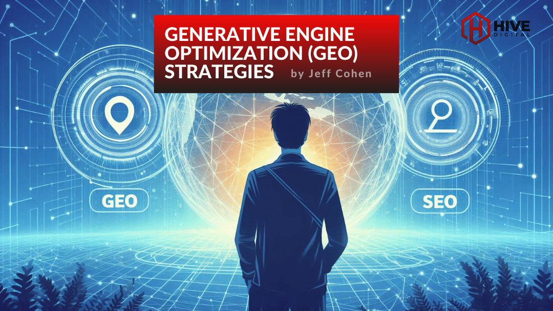 Man looking into the sky at the future of SEO and GEO