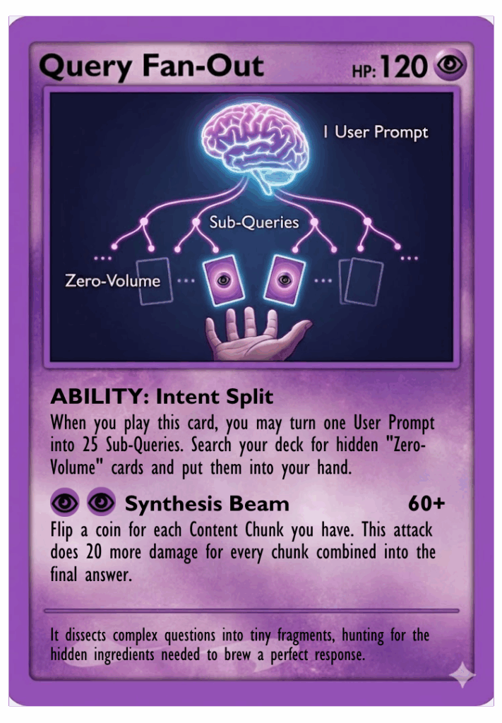 A Pokemon card version of the query fan-out method