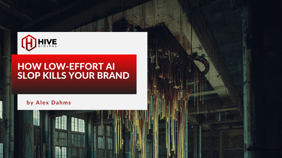 AI slop dripping from a machine on the ceiling