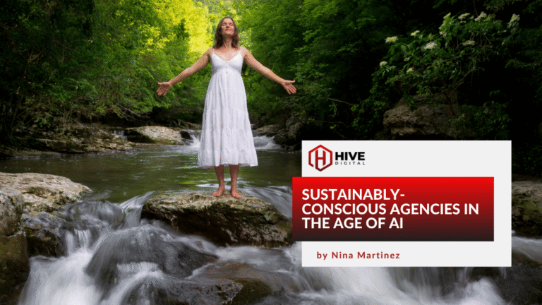 Woman standing in stream of a forest