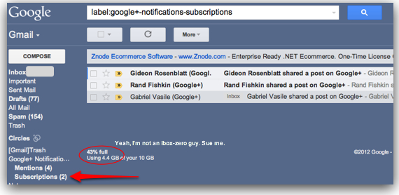 Gmail label inbox