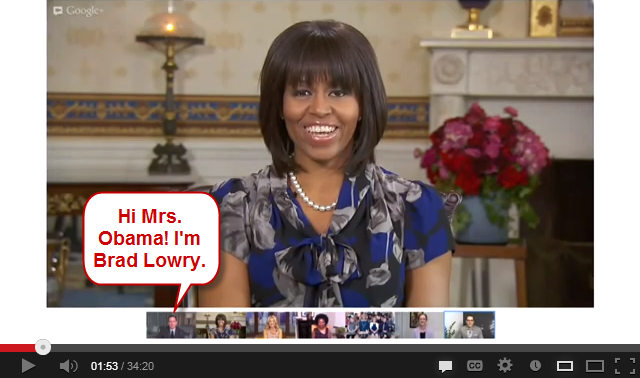 Michelle Obama Google+ Hangout