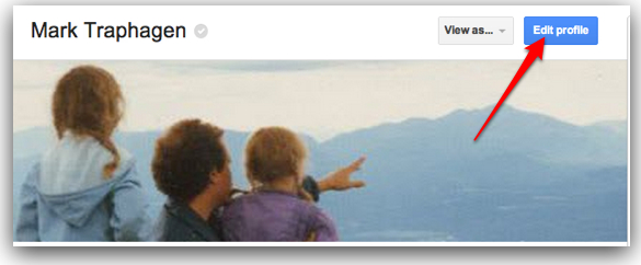 Google Plus edit profile button