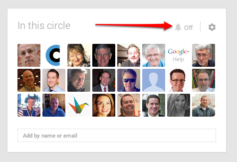 Google Plus circle view settings